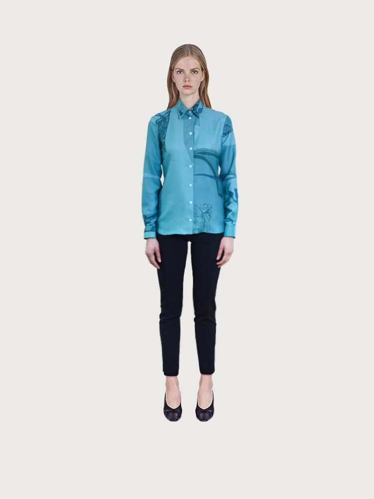 HERITAGE PRINT SILK SHIRT - 3