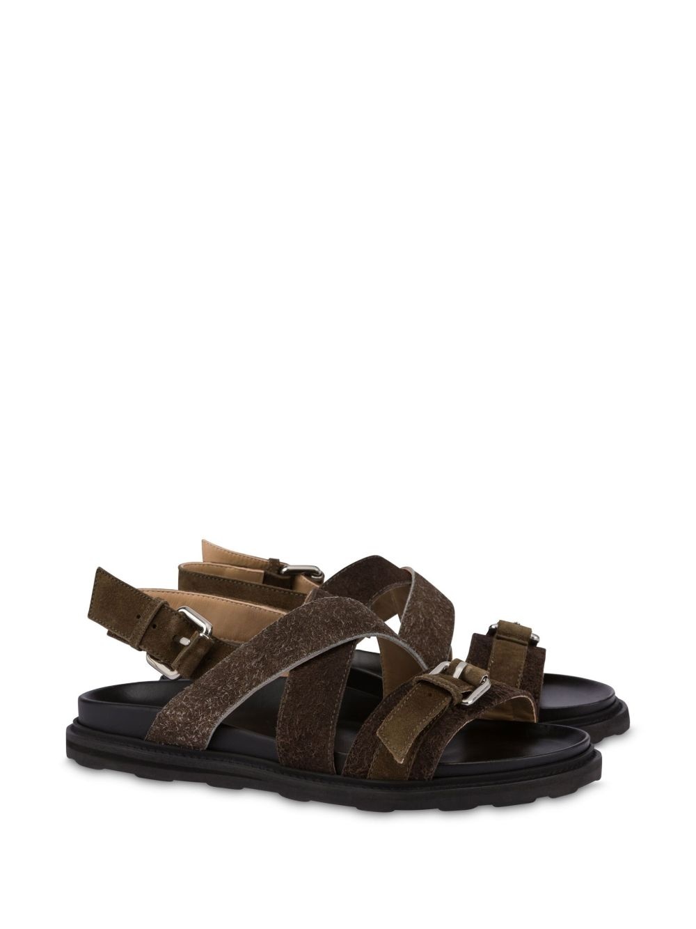 buckled suede sandals - 2