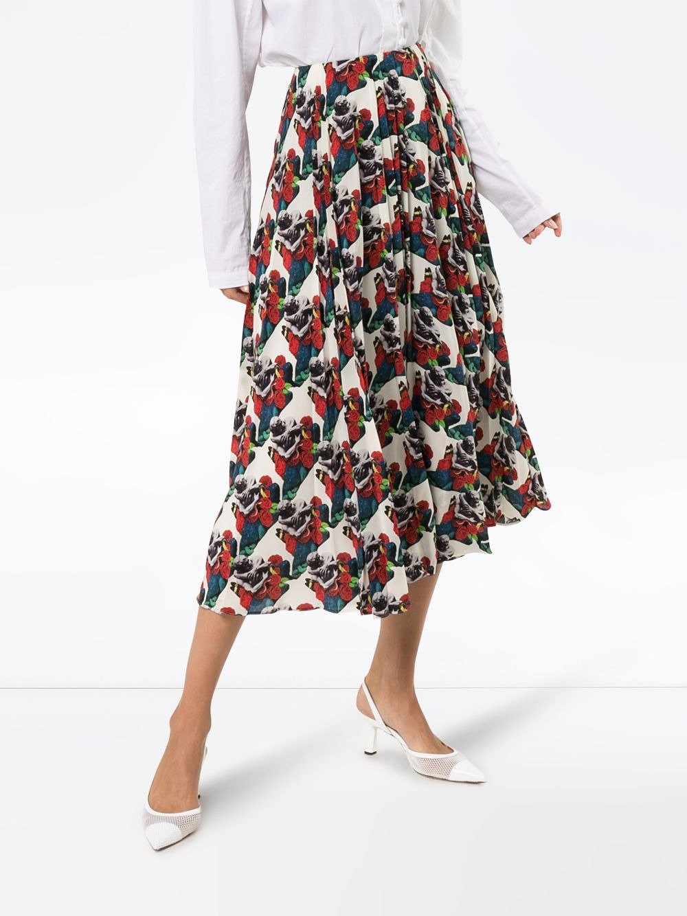 x Undercover Lovers print pleated skirt - 3