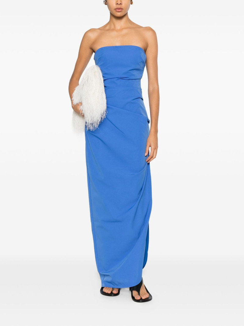 SIR. Sol strapless draped maxi dress outlook