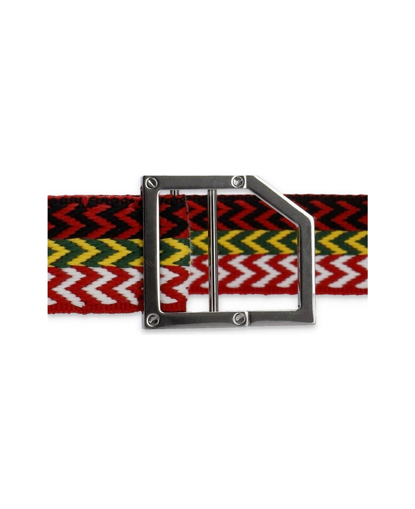 All-over Curb Pattern Buckle Belt - 3