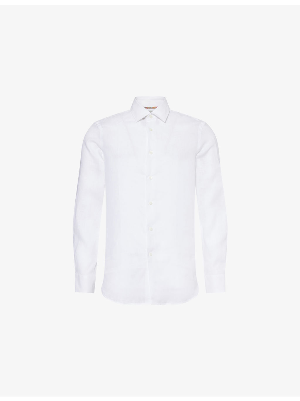 Tailored-Fit Long-Sleeves Linen Shirt - 1