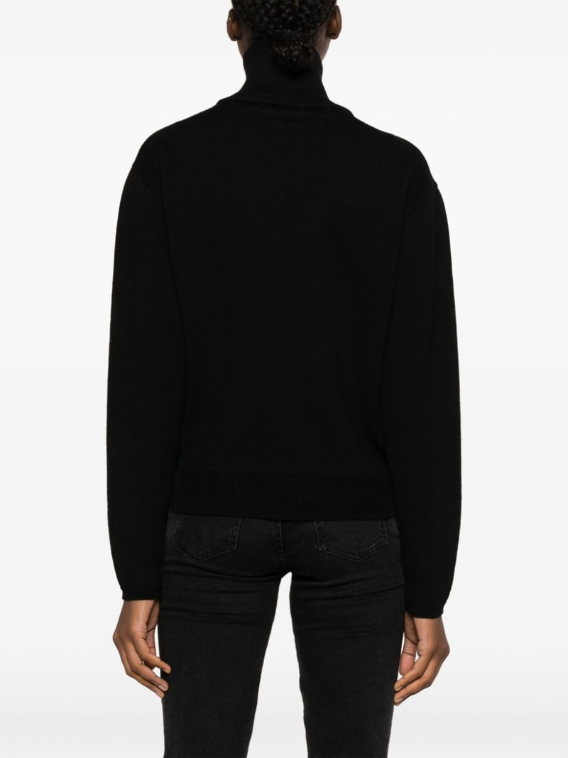 logo-patch half-zip jumper 4