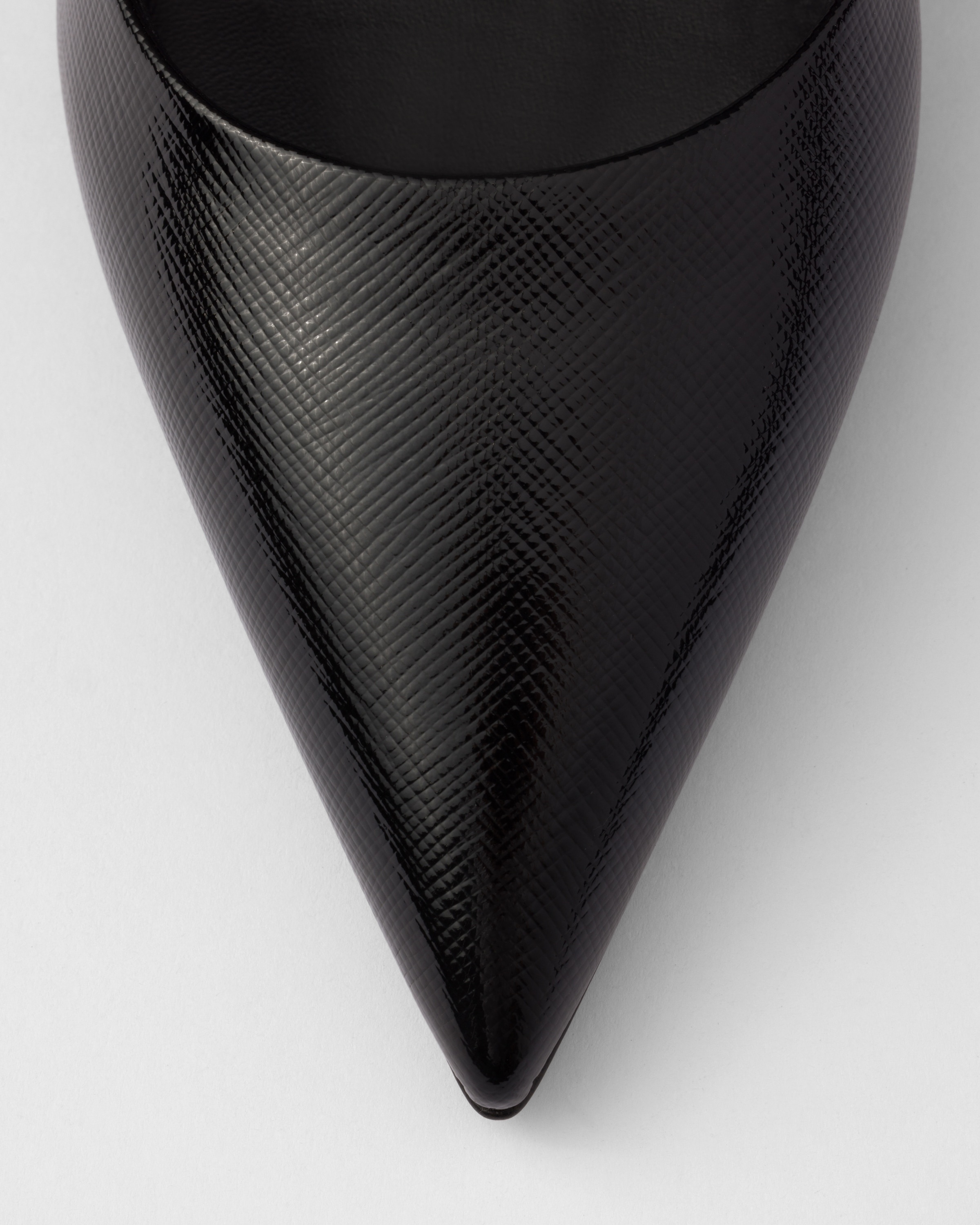 Patent Saffiano leather pumps - 6
