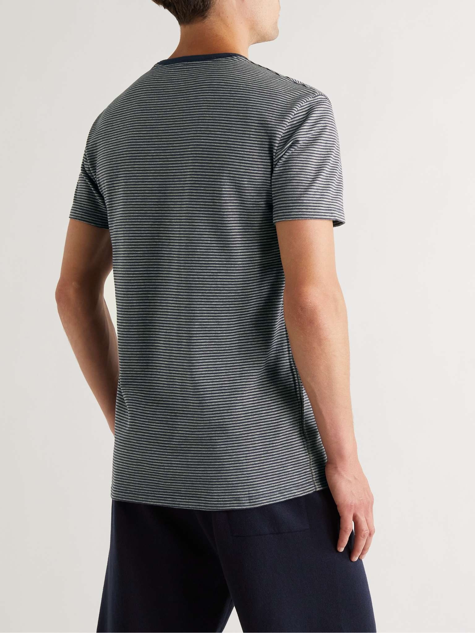 Slim-Fit Striped Organic Cotton T-Shirt - 4