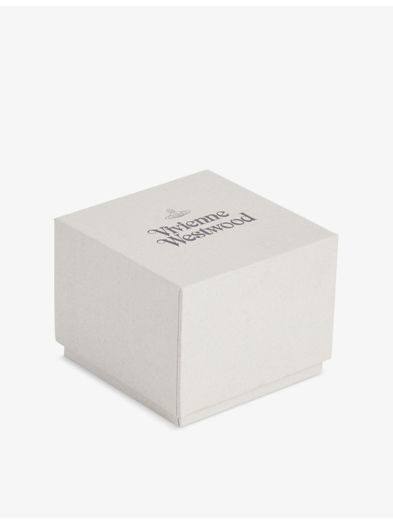 Man Mini Bas Relief chain-link brass and cubic zirconia bracelet 5