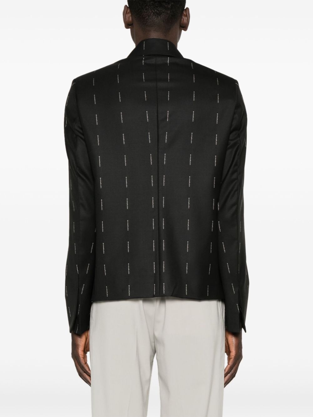 logo-jacquard jacket - 4