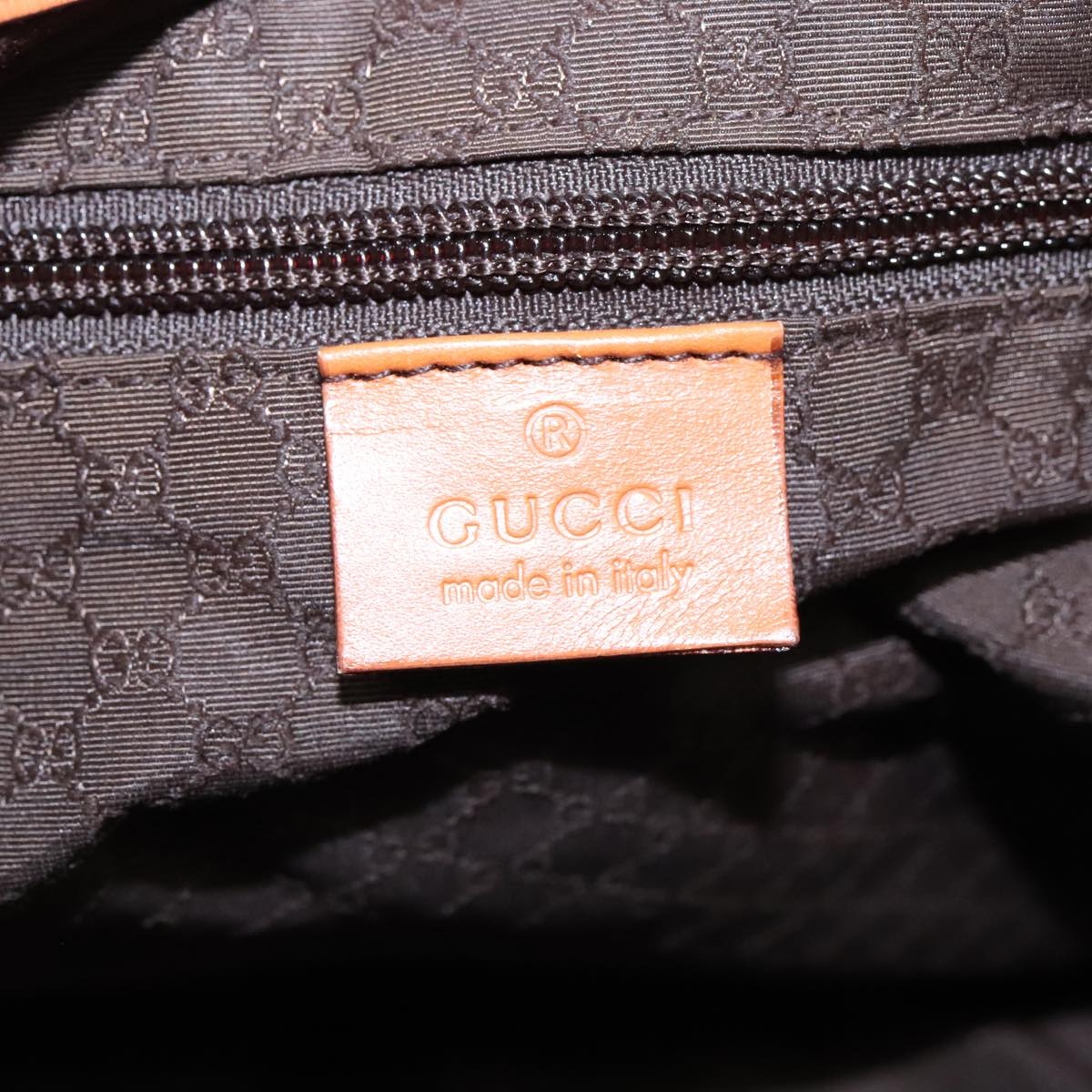 GUCCI Tote Bag Canvas Khaki Silver - 16