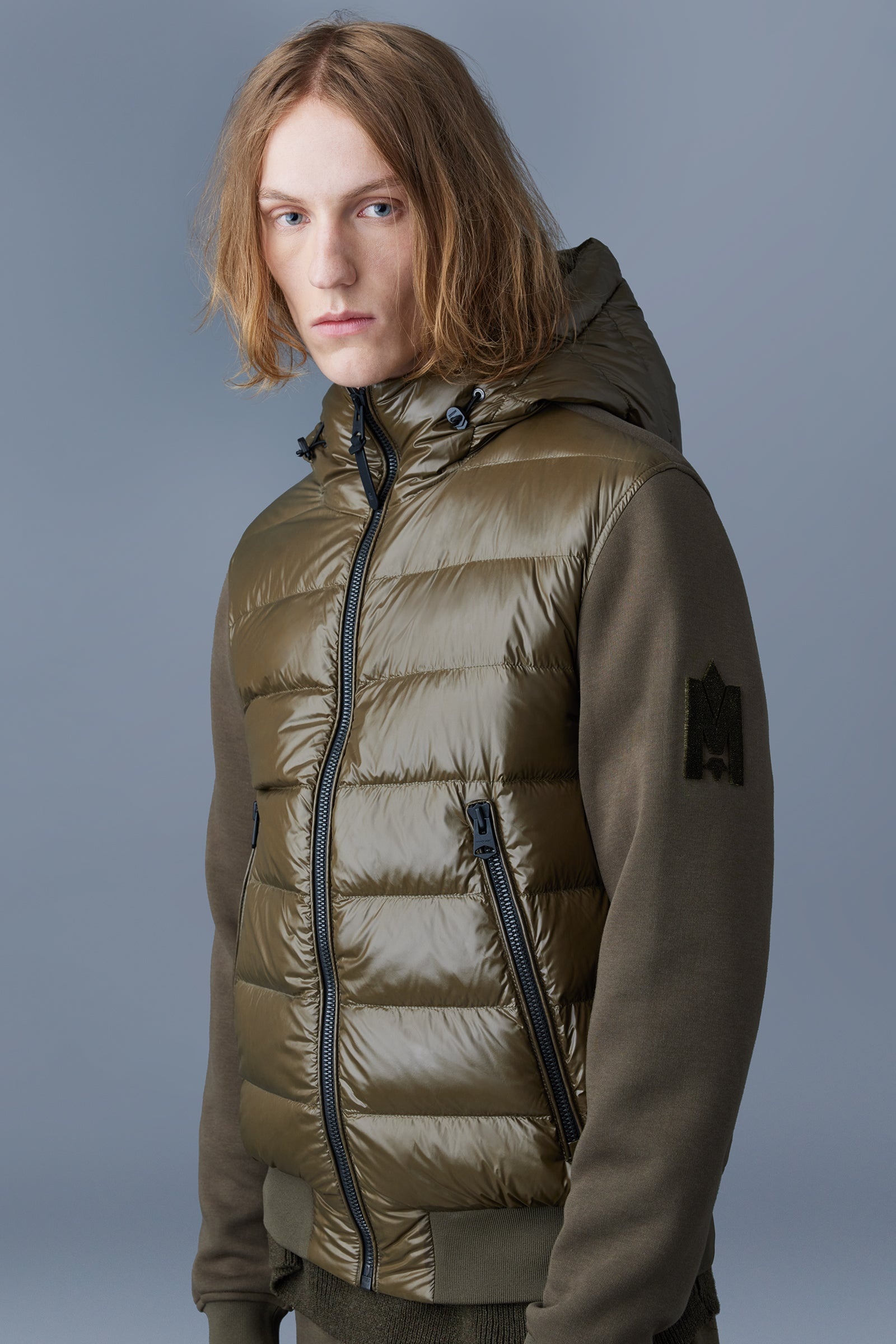 FRANK Double-face jersey bomber jacket with hood - 5