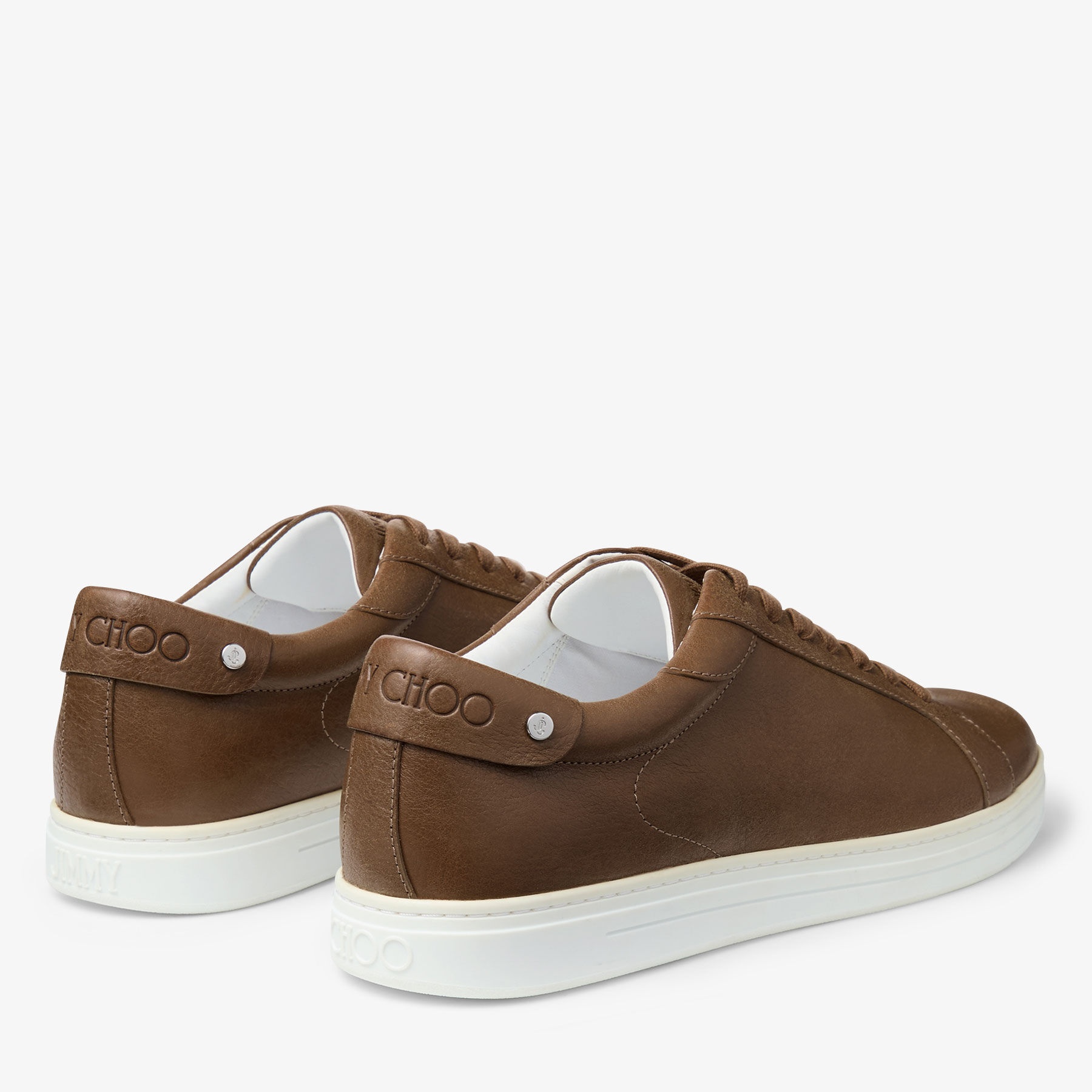 【シー】ROME/MOD153cm JIMMY CHOO Rome/M Oak Leather Trainers | REVERSIBLE