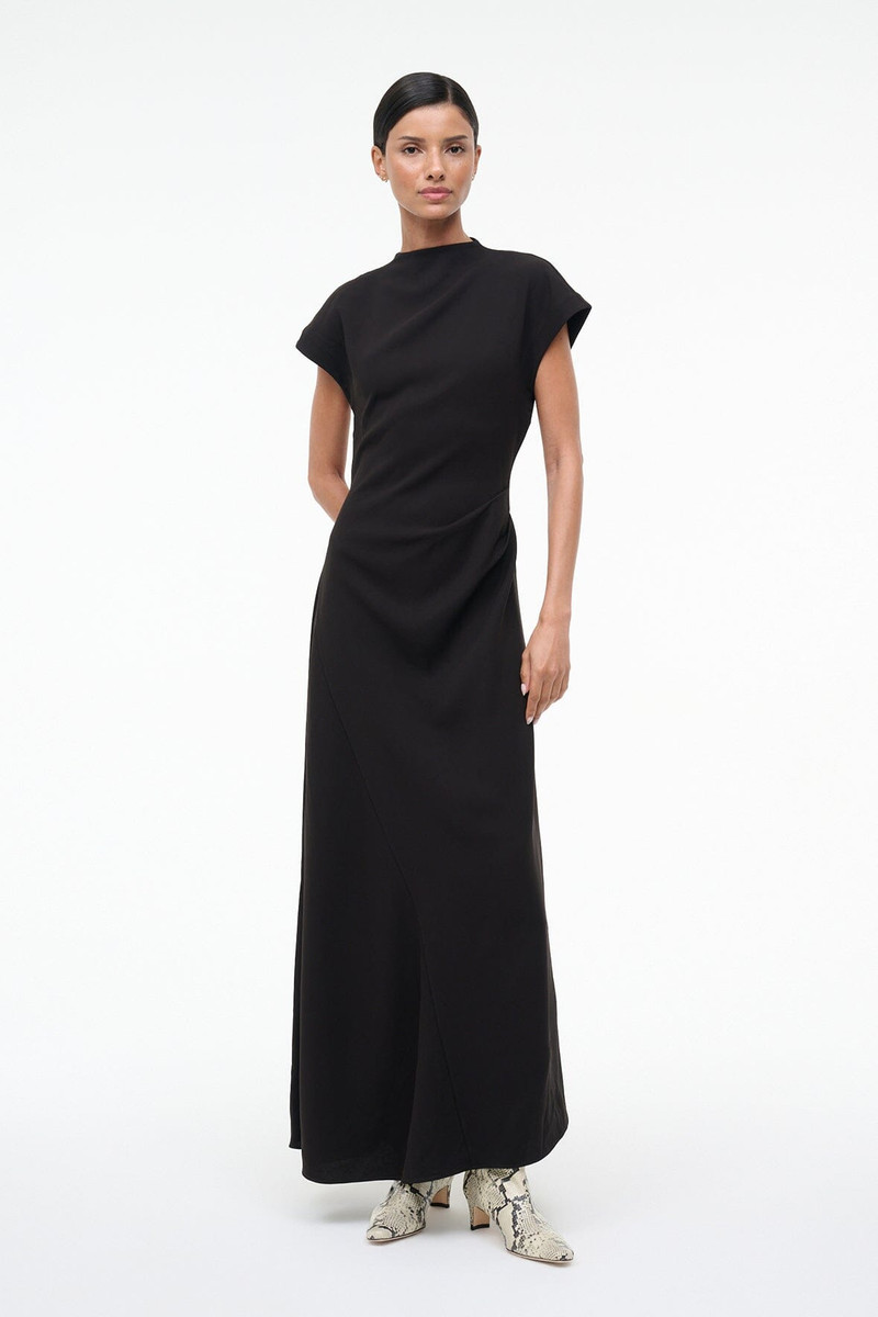 STAUD ZAYA DRESS BLACK 1