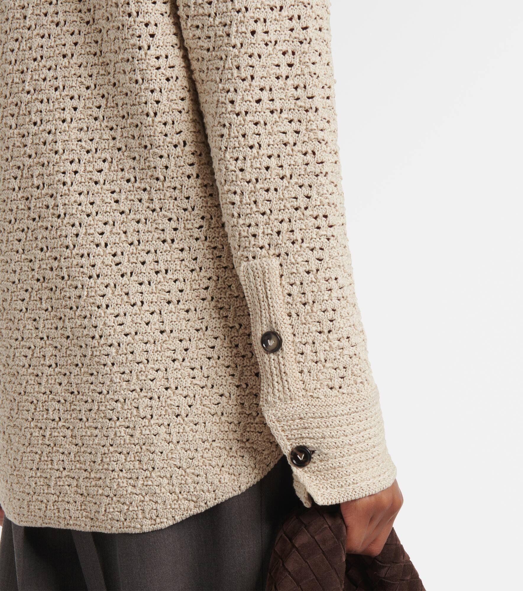 Cotton crochet shirt - 5