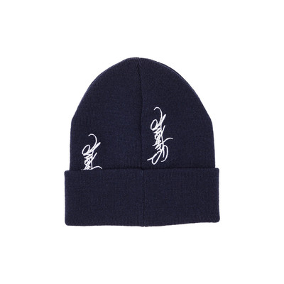 Supreme Supreme Tag Beanie 'Navy' outlook