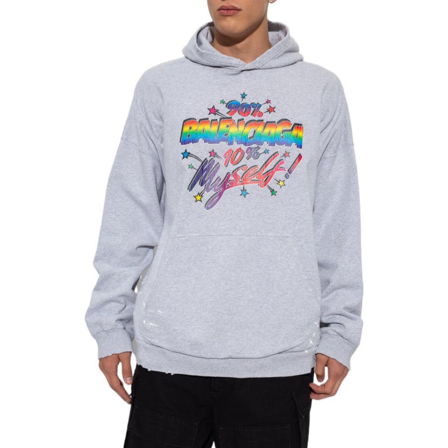 Balenciaga 90/10 Hoodie Wide Fit 'Grey' 674986TMVH42569 - 3