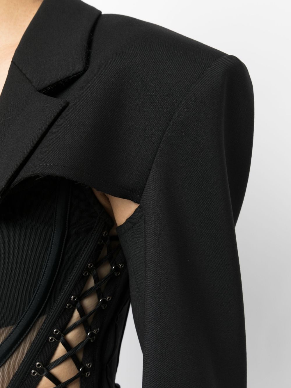 tailored cropped jacket - 5
