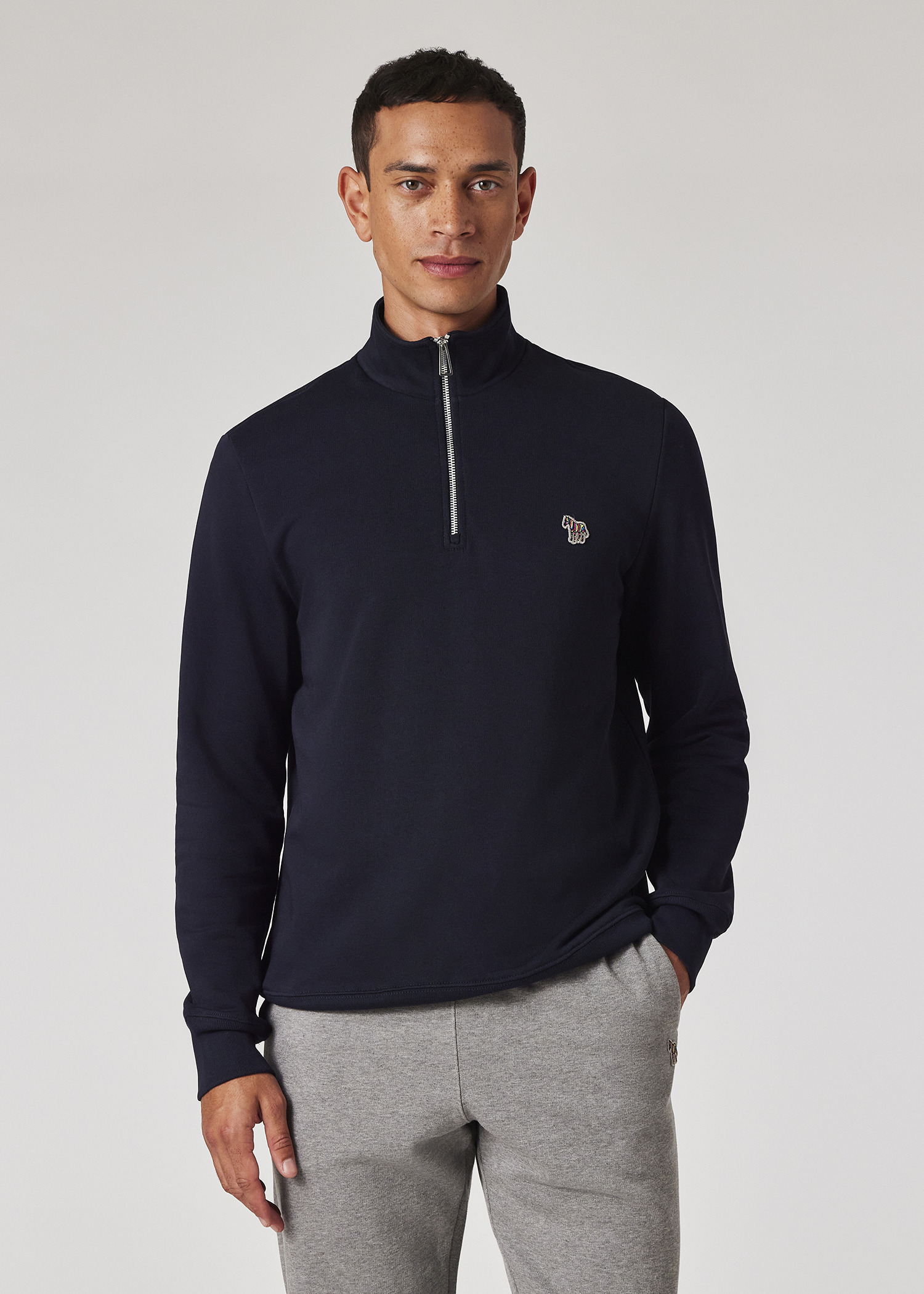 Zebra Logo Zip-Neck Sweatshirt - 5