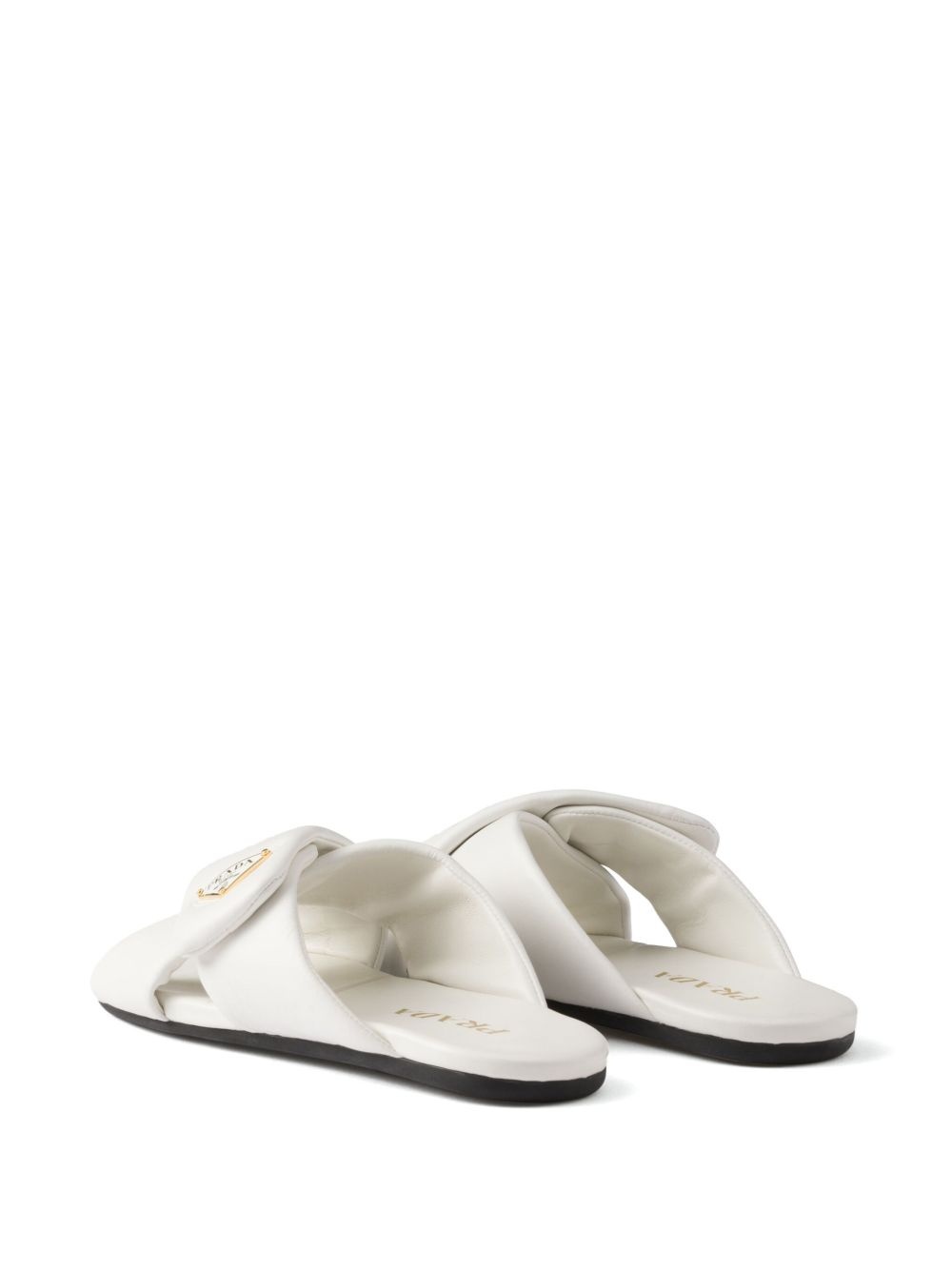 padded nappa-leather slides - 3