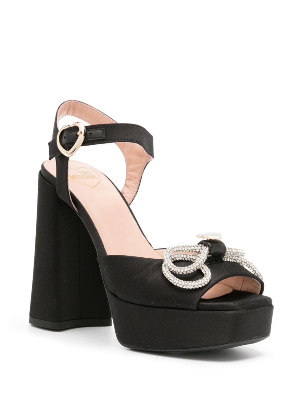 130mm crystal-embellished bow sandals - 2