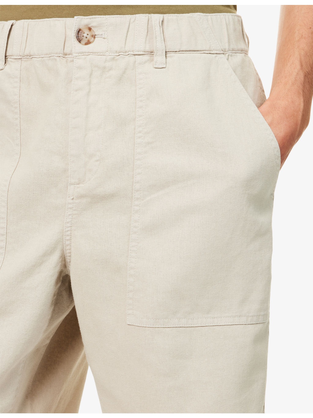 Patch-Pocket Relaxed-Fit Linen-Cotton Short - 5
