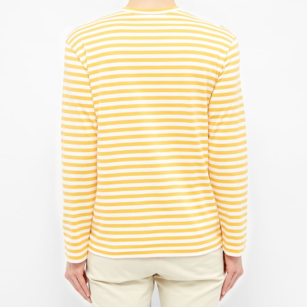 Comme des Garcons Play Little Red Heart Long Sleeve Stripe Tee - 5