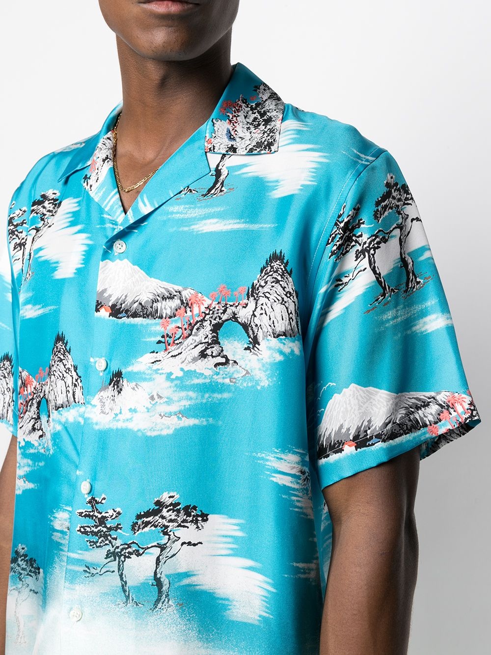 botanical-print Hawaiian shirt - 5