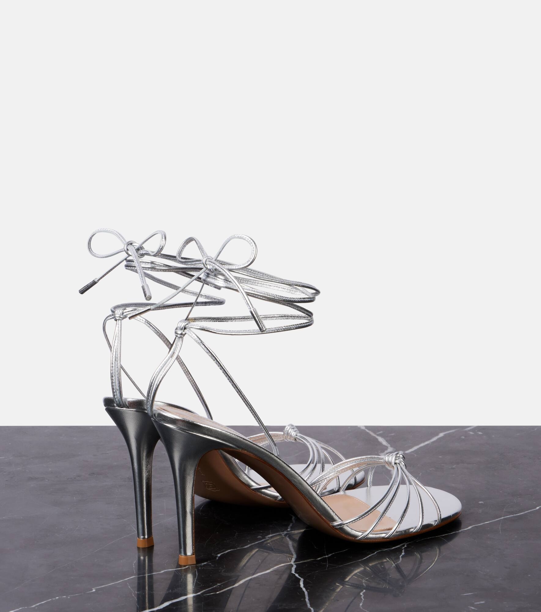 Metallic leather sandals - 2