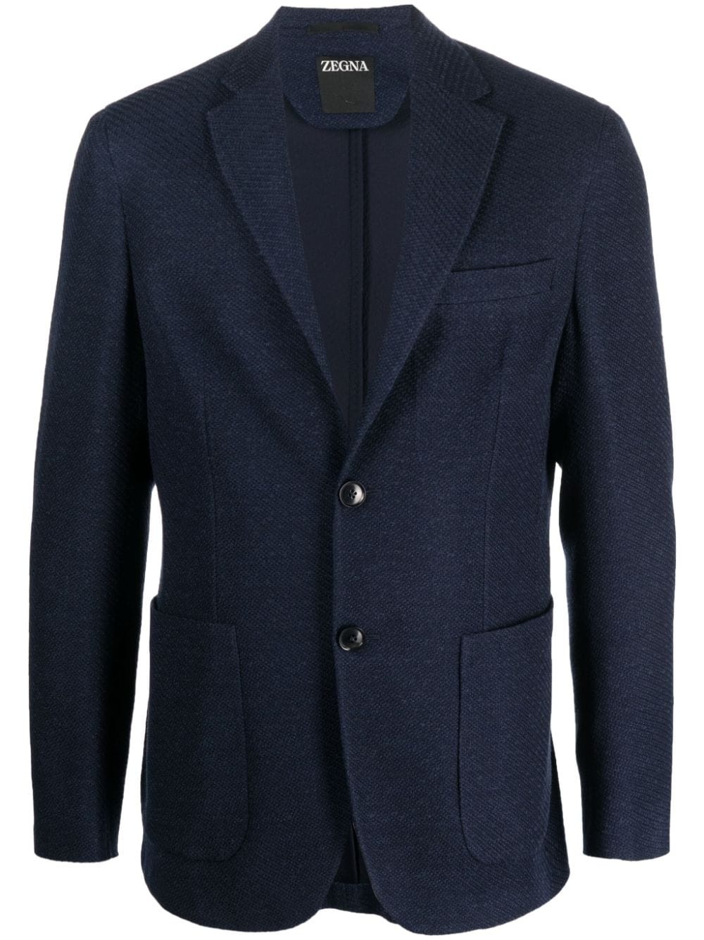 single-breasted wool blazer - 1