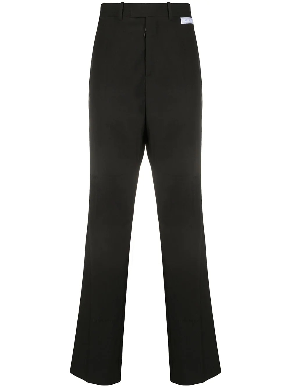 check-pattern tailored trousers - 1