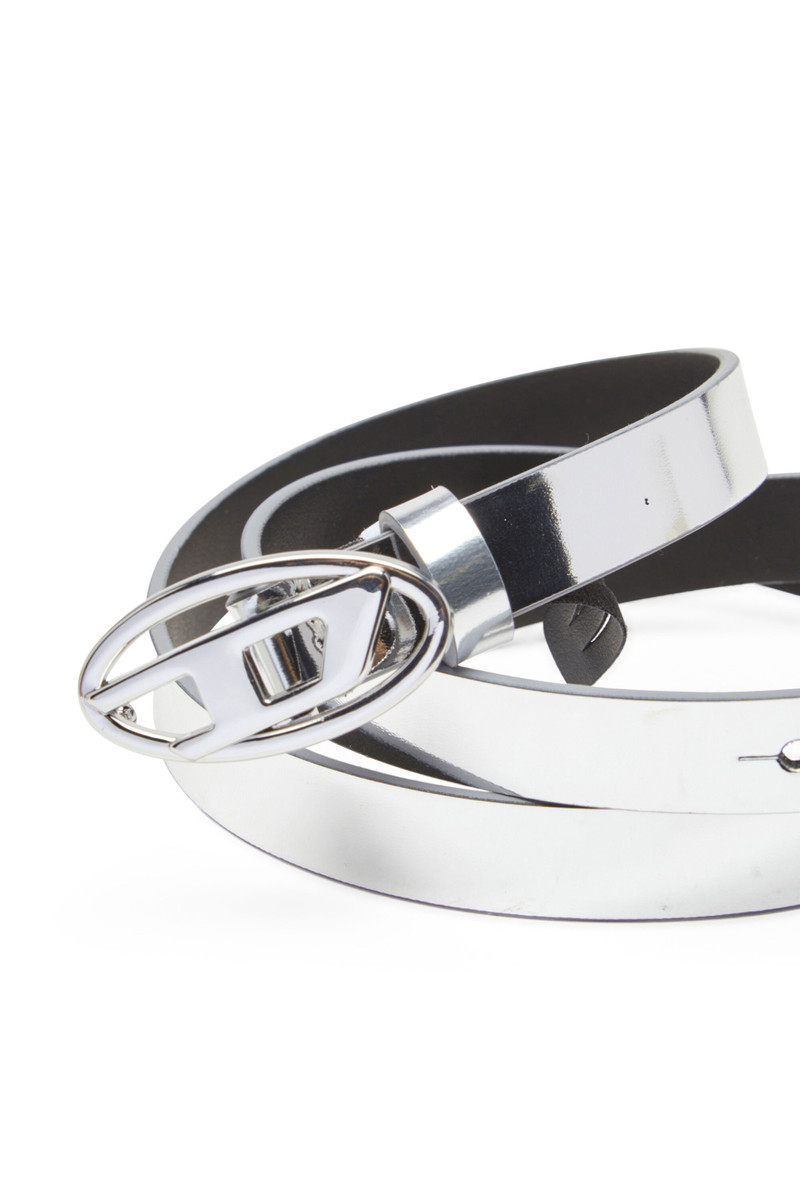 1.5CM SLIM BELT WITH MIRRORED METALLIC FINISH 3