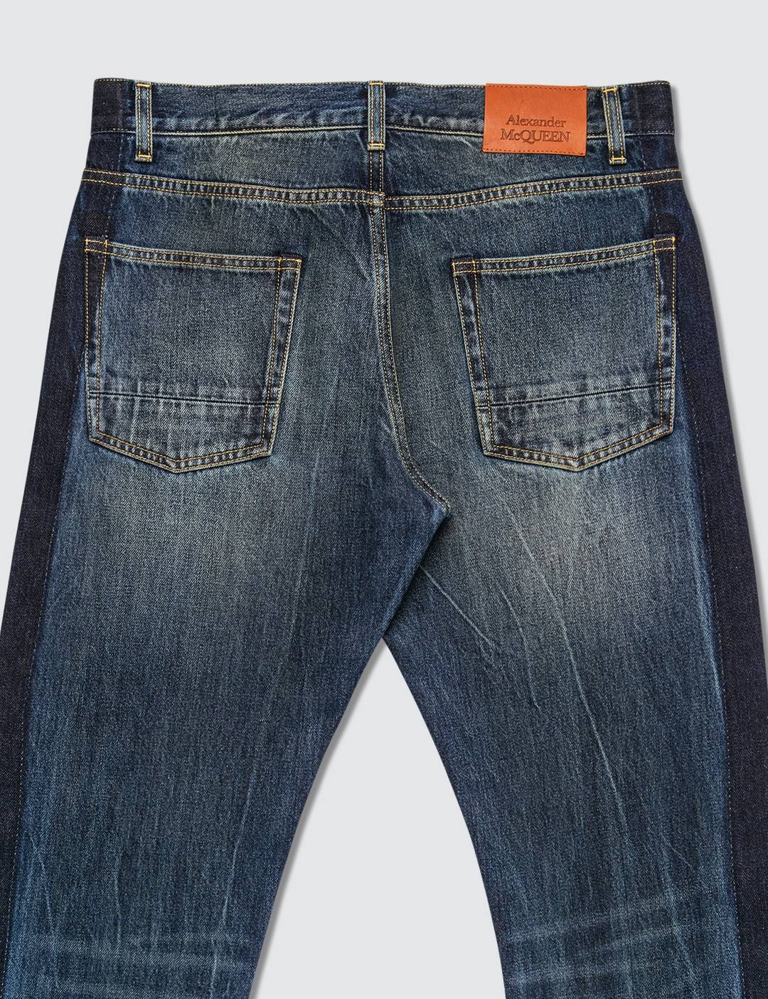 Side Tape Straight Leg Jeans - 6