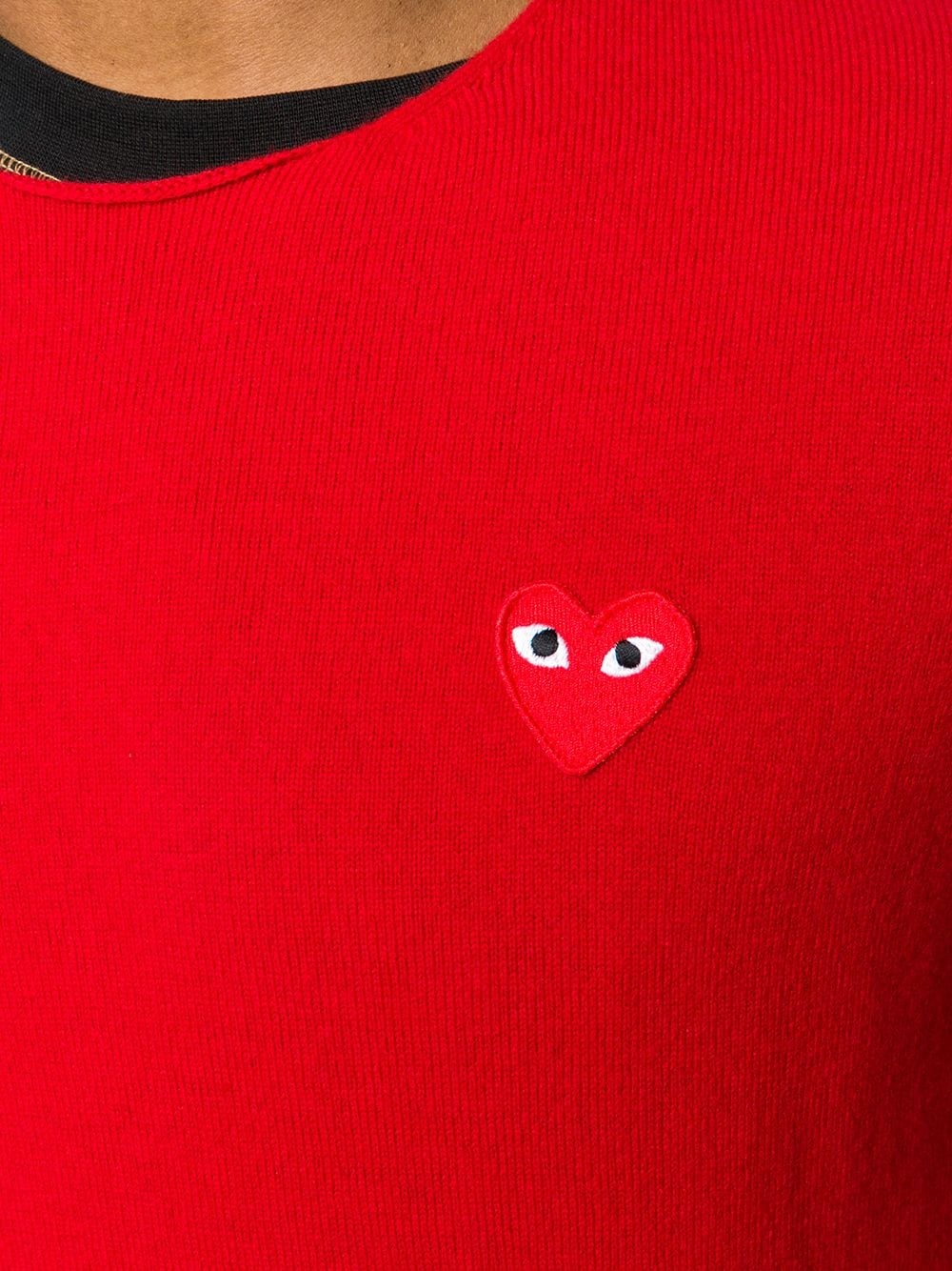 appliqué heart sweater - 5