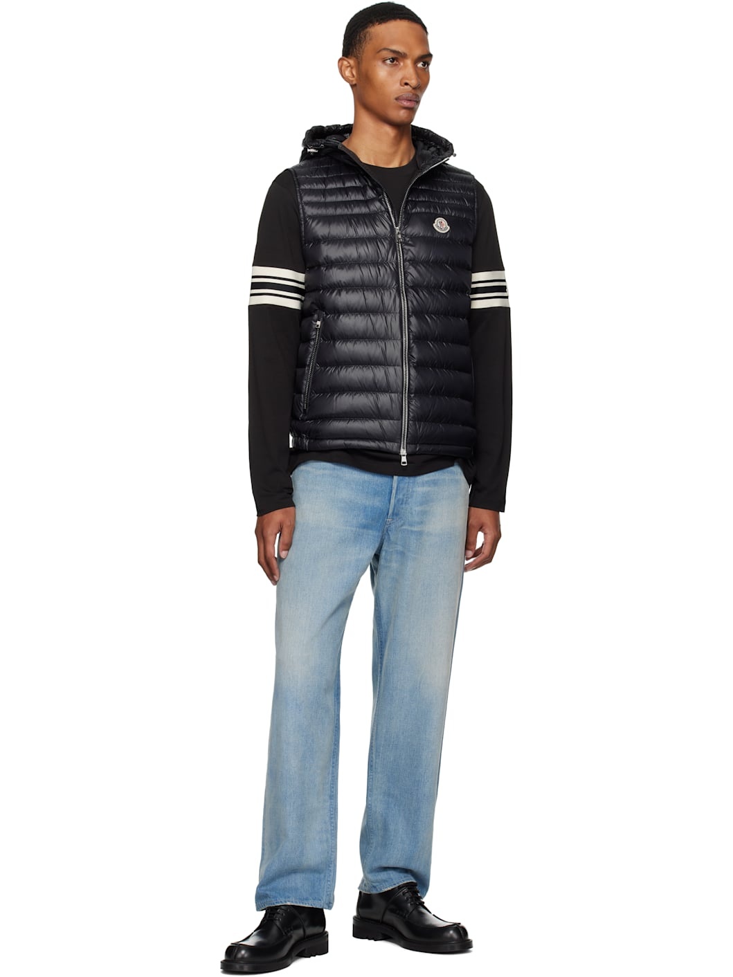 Black Orant Hooded Down Vest - 4