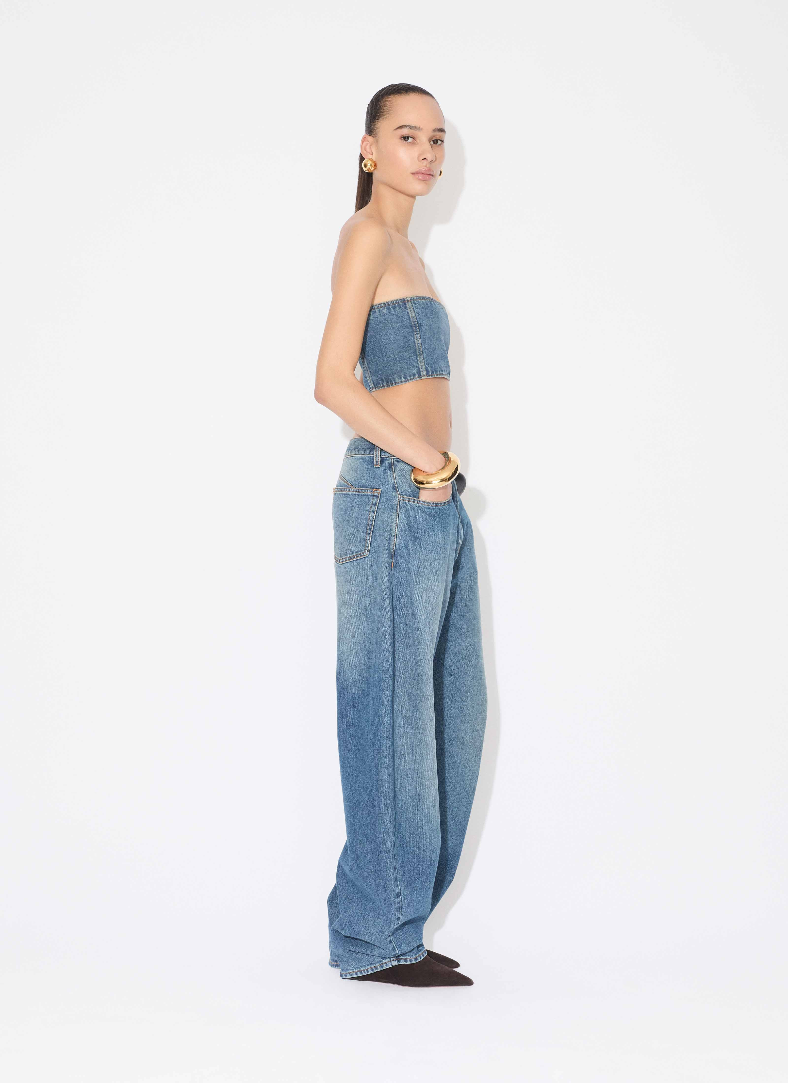 LOW WAIST ROUND JEANS - 5