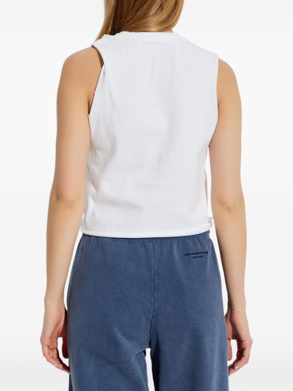 logo-print tank top - 4