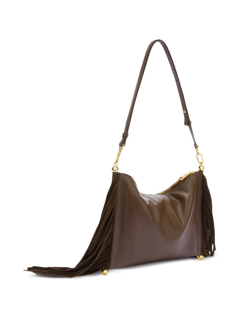 FURLA XL suede fringing shoulder bag outlook