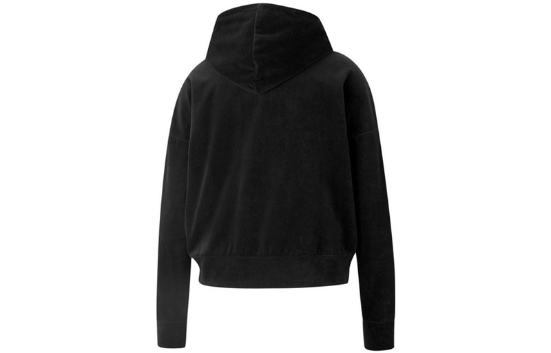 PUMA (WMNS) PUMA Her Velour Hoodie 'Black' 846417-01 outlook