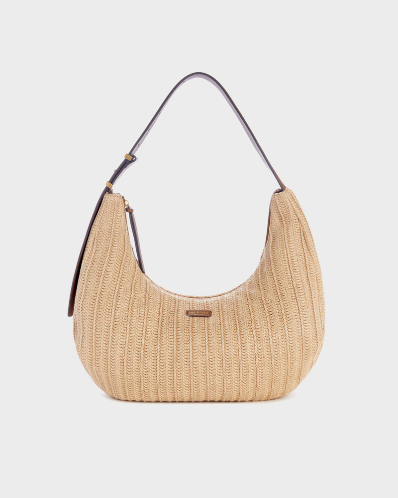 rag & bone Hudson Large Straw Hobo outlook