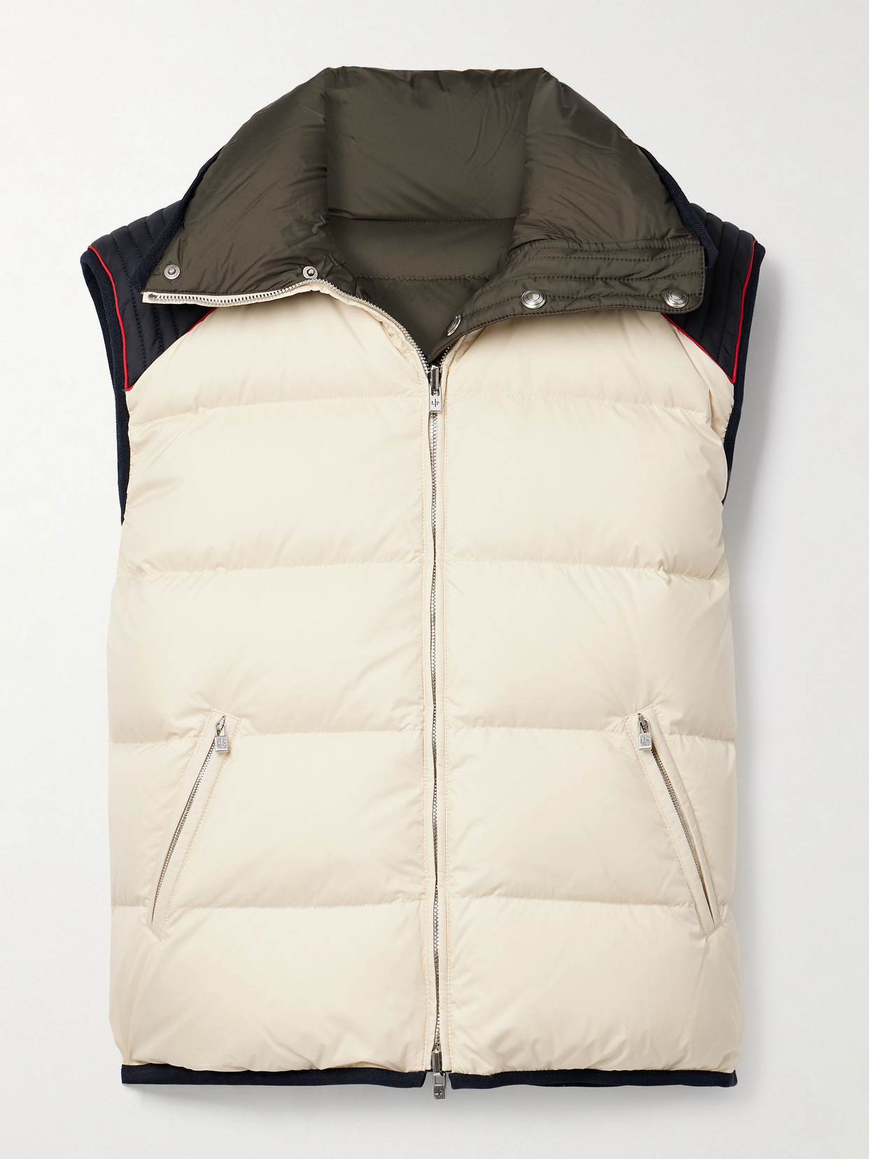 Andry Reversible Two-tone Quilted Shell Down Vest - 1
