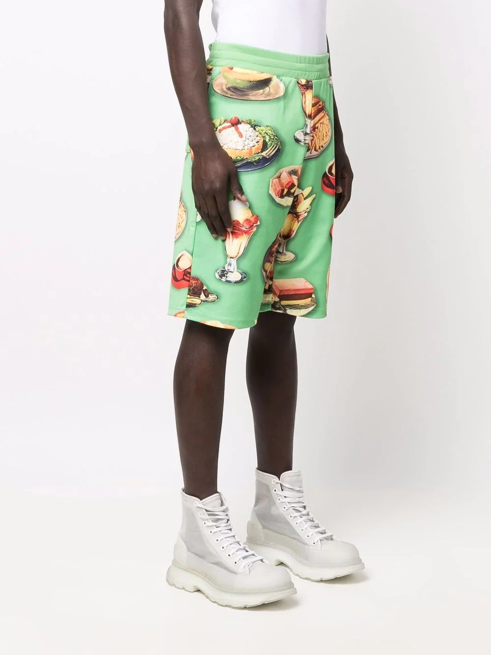 food-print track shorts - 3