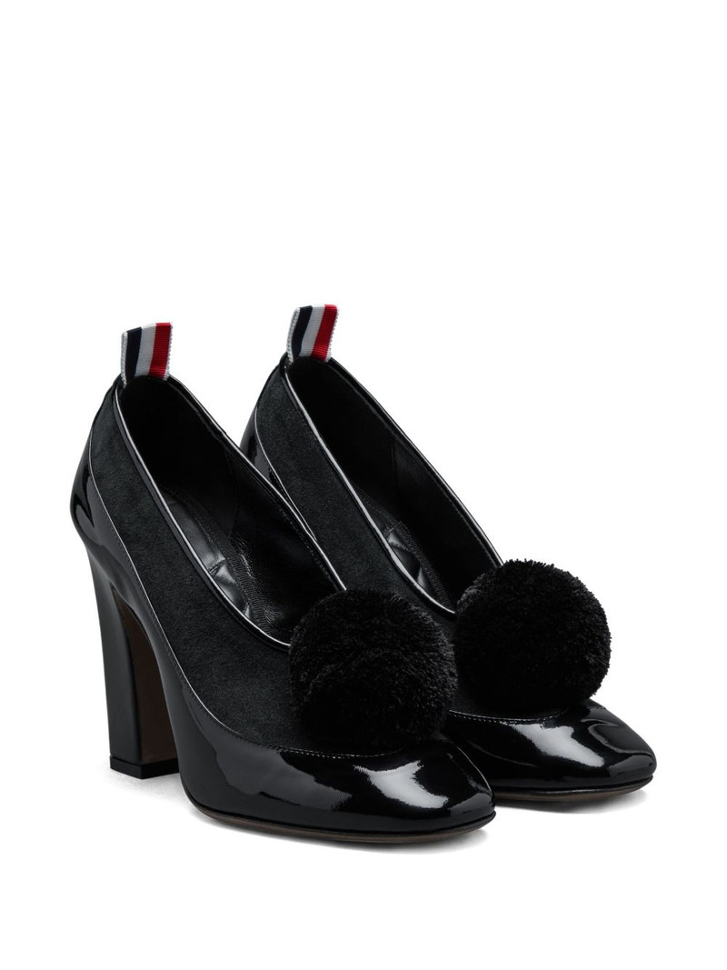 Thom Browne pom-pom leather pumps outlook