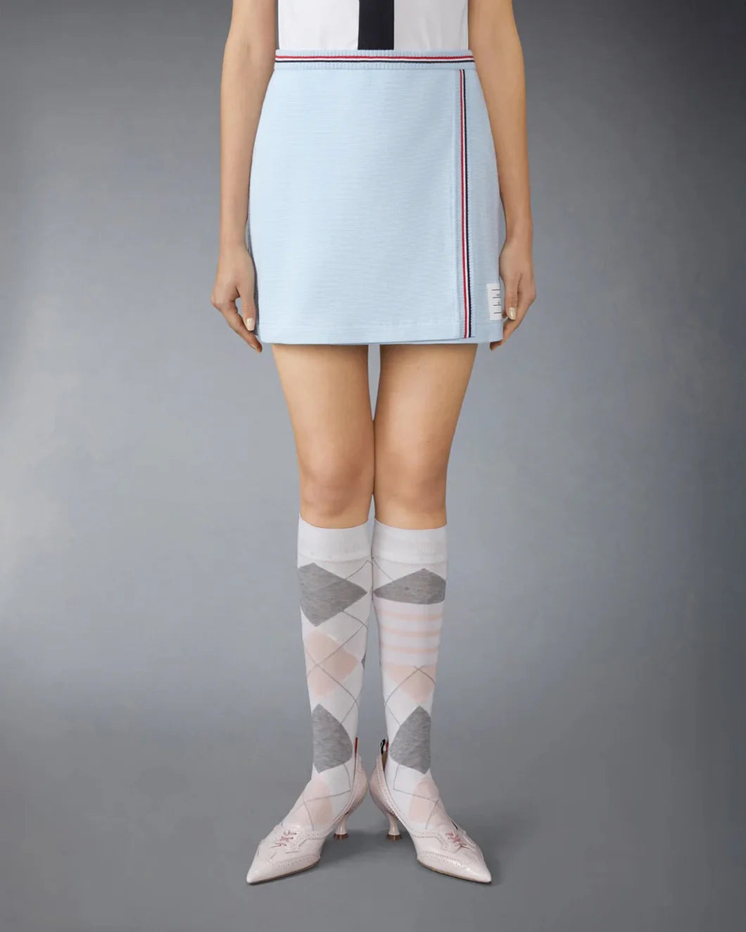 COTTON WAFFLE MINI WRAP SKIRT - 2