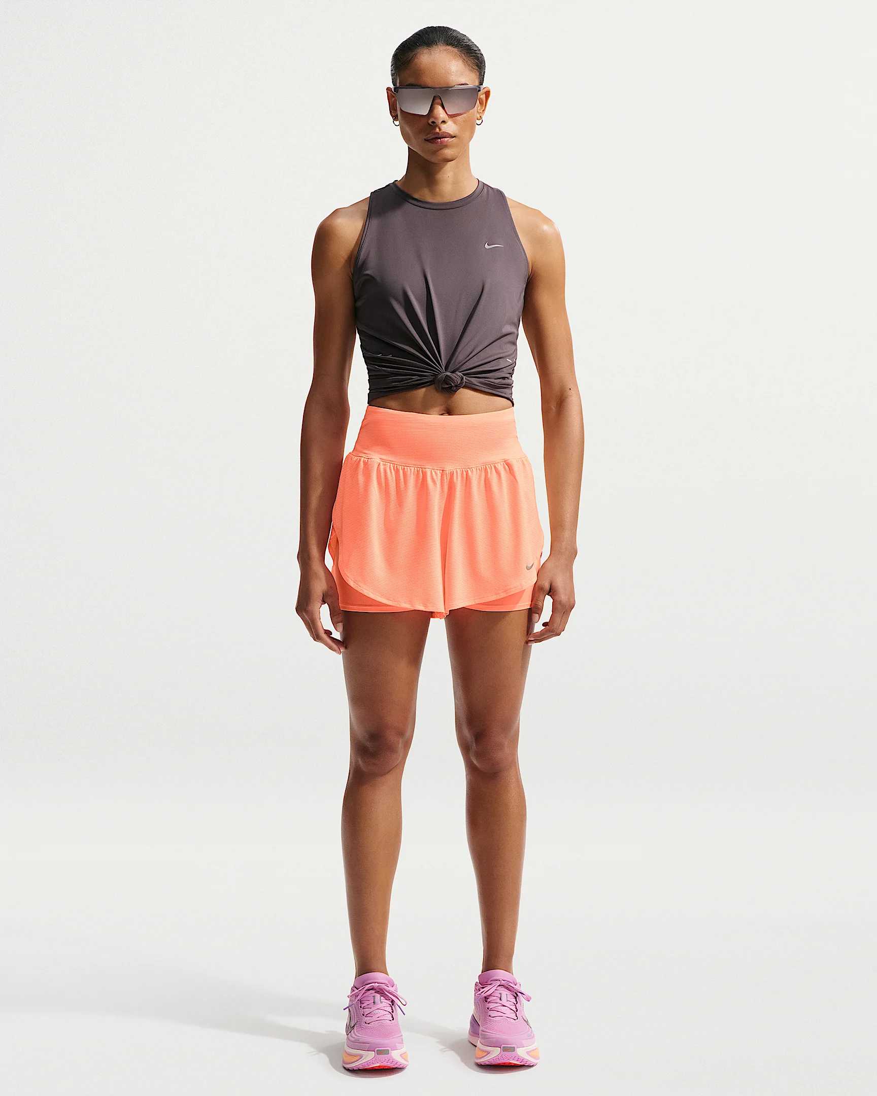 Nike Flow Women's Dri-FIT 2-in-1 Mesh Running Shorts - 1