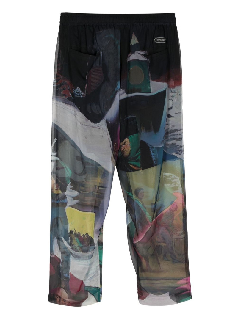 UNDERCOVER graphic-print cropped trousers outlook