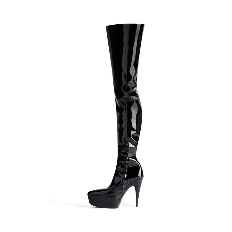 BALENCIAGA Women's Sunset 150mm Over The Knee Boot  in Black outlook