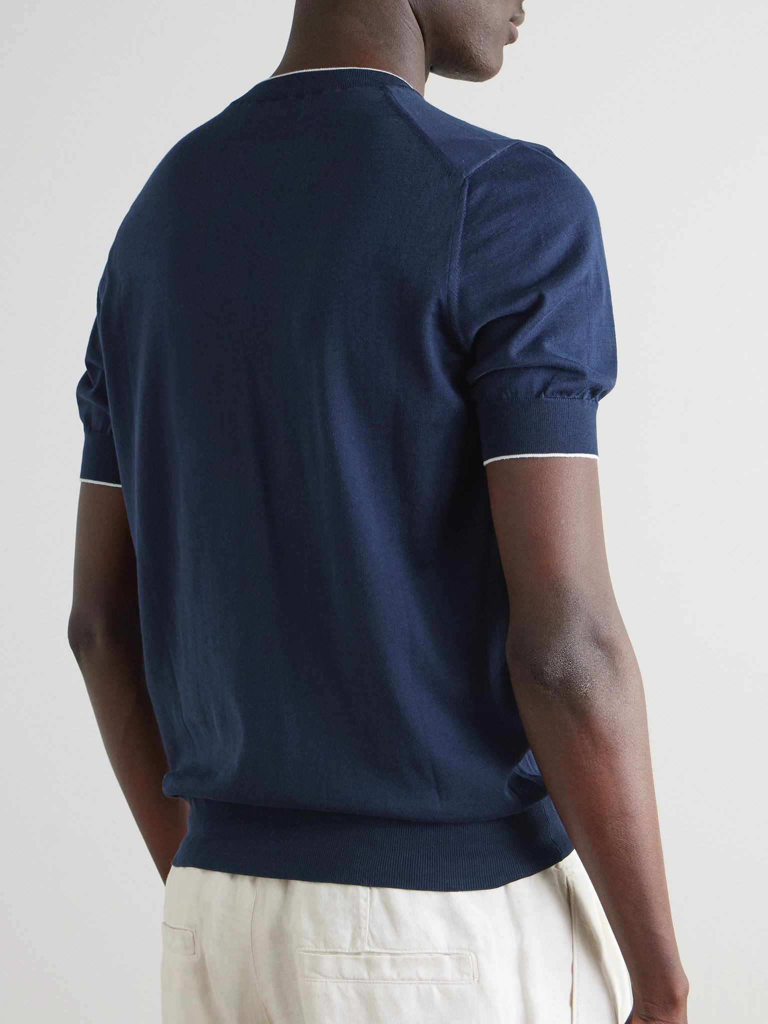 Cotton T-Shirt Blue - 3