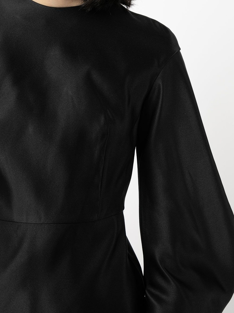 puff-sleeve duchess-silk minidress 5