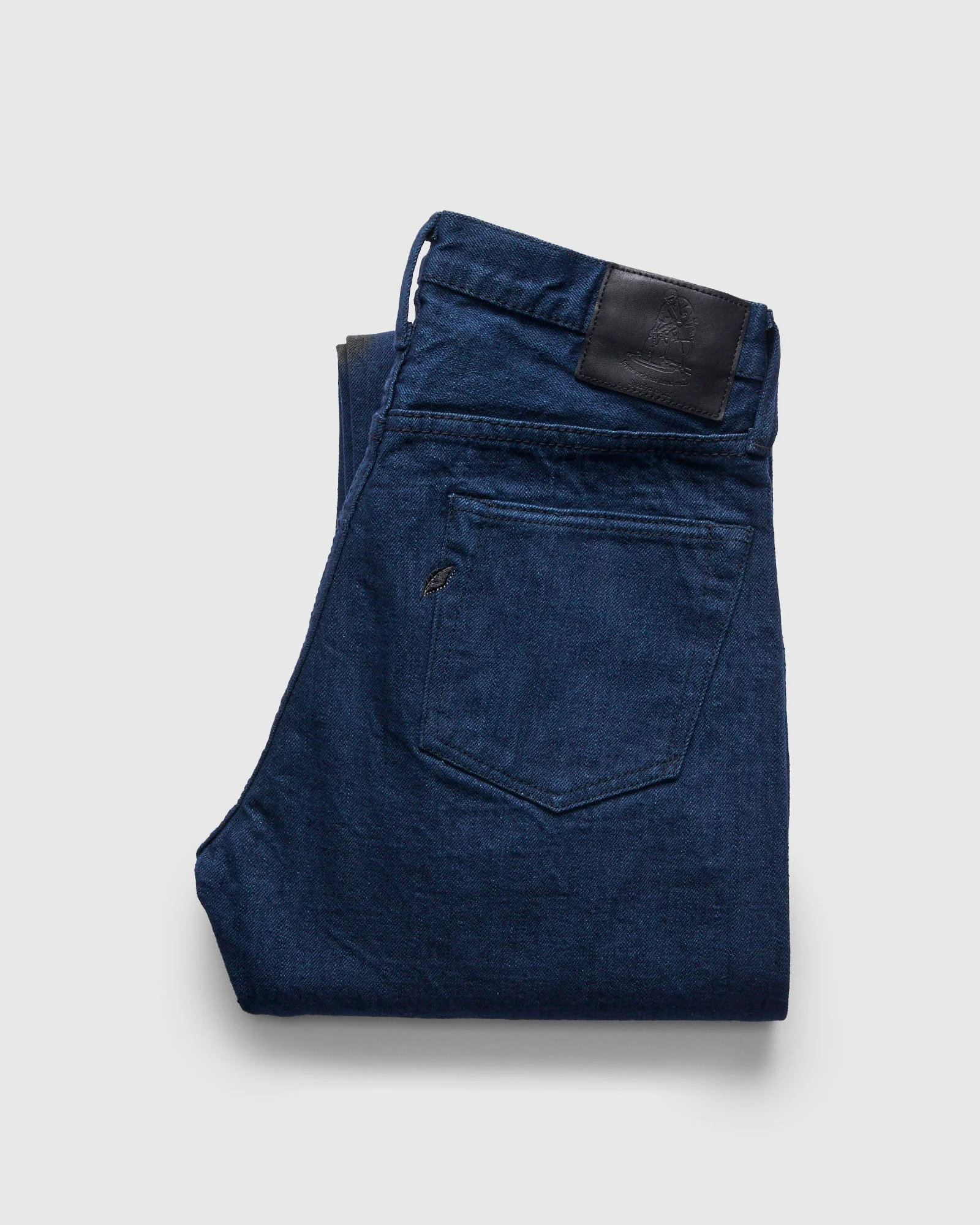 "Oceanic Indigo x Black" 14oz Rinsed Selvedge Denim - Regular Straight Fit - 1