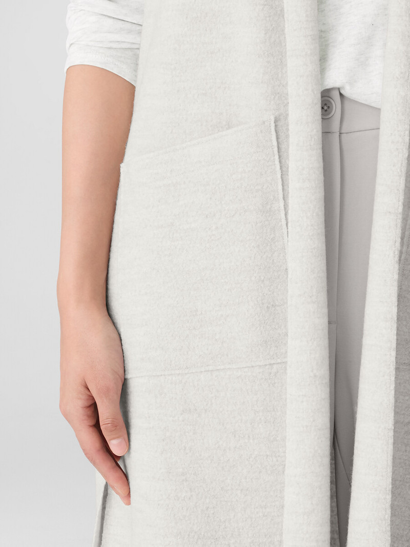 Lightweight Boiled Wool Shawl Collar Vest in Regenerative Wool 5
