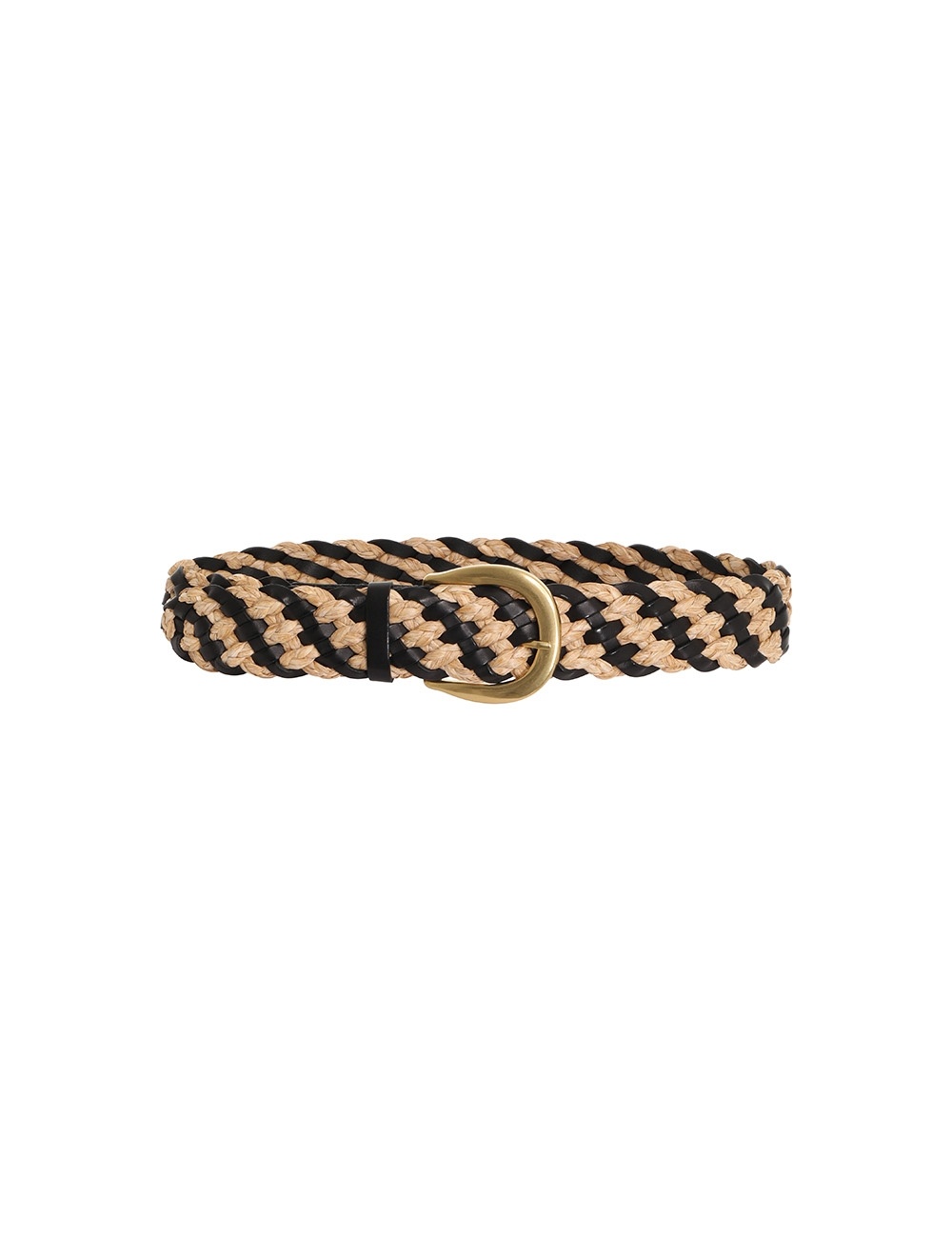 WIDE WOVEN BRAID BELT - 1