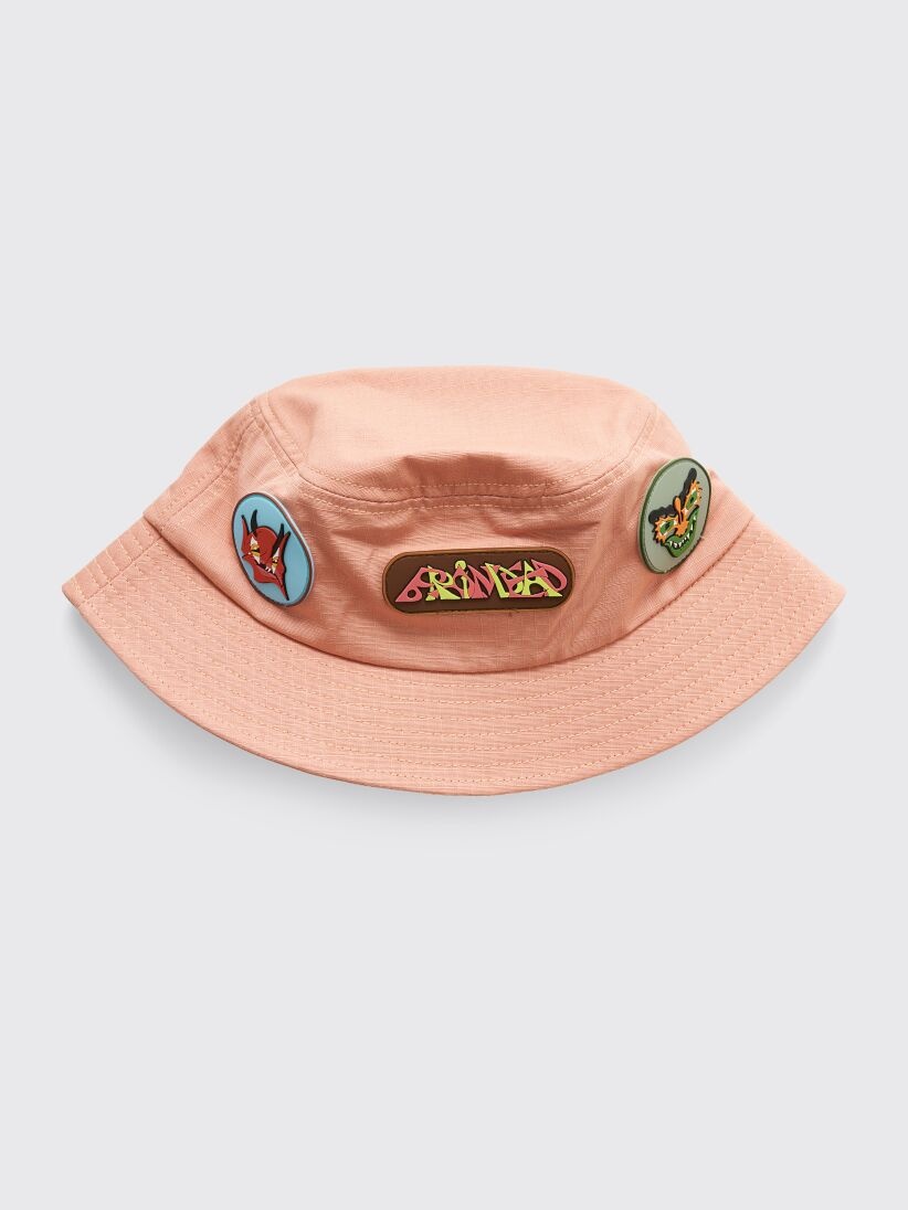 BRAIN DEAD METAL BUCKET HAT CORAL - 1